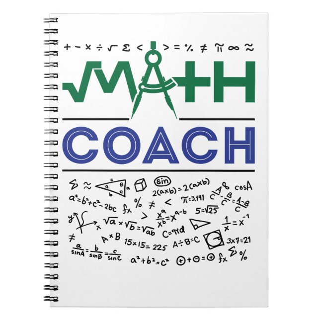 Math Coach Tutor Mathematics Teacher Notebook (Front)