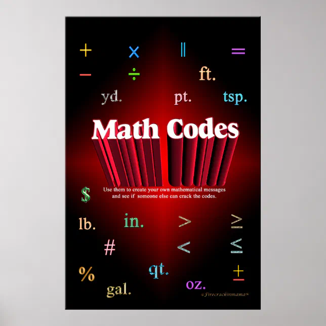Maths Code Image Math Codes Poster | Zazzle