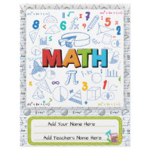Math Custom Binder Cover | Editable Design