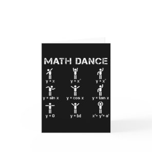 Math Dance Algebraic Functions Funny Teacher Shirt Card
