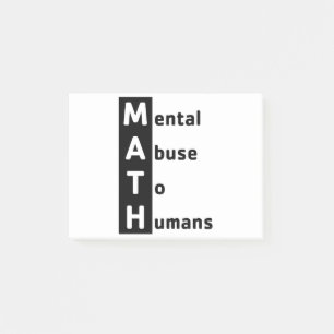 Math Definition Post-it Notes