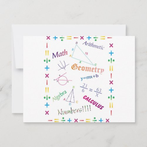 Math Design Personalized Announcements
