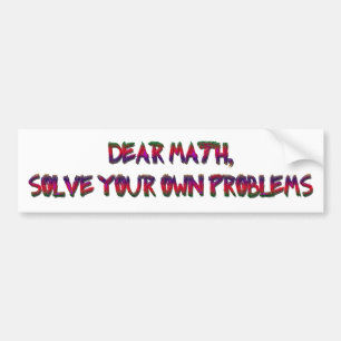 math design for my teacher bumper sticker