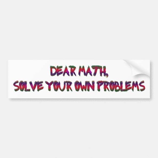 math design for my teacher bumper sticker (Front)