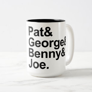Math Detectives - Pat, George, Benny, and Joe Two-Tone Coffee Mug