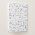 Math Diagrams and Formulae Pattern Modern Teachers Pocket Folder | Zazzle