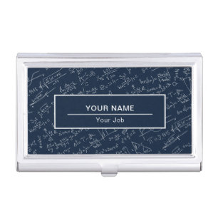 Math Diagrams and Formulas Pattern Business Card Case