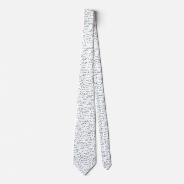 Math Diagrams and Formulas Pattern Neck Tie (Front)