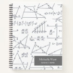 Math Diagrams Pattern Graph Paper Notebook<br><div class="desc">Purple geometric simple design notebook for engineers,  architects or engineering students with space for the name of the school subject and name you can easily change.</div>