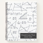 Math Diagrams Pattern School Teacher Graph Paper Notebook<br><div class="desc">Purple geometric simple design notebook for engineers,  architects or engineering students with space for the name of the school subject and name you can easily change.</div>