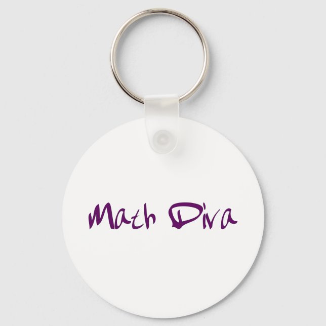Math Diva Keychain (Front)