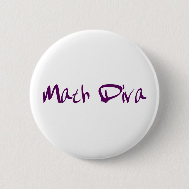 Math Diva Pinback Button (Front)