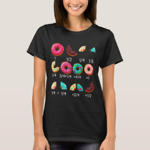 Math Donut Fraction Back to School Teacher Gifts T-Shirt