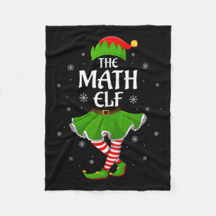 Math Elf Christmas Family Girls Women Elf Squad Xm Fleece Blanket