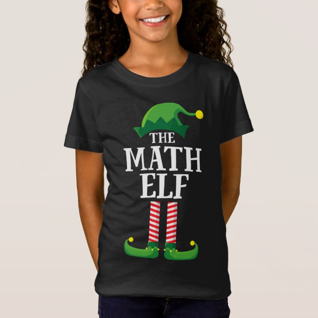 Math Elf Matching Family Group Christmas Party T-Shirt (Front)