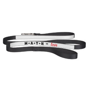 Math Equals Love Geeky Dog Leash
