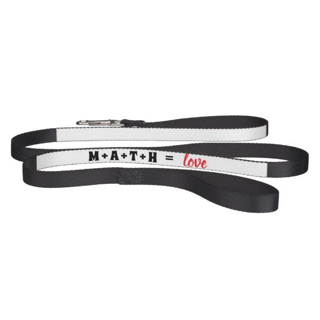 Math Equals Love Geeky Dog Leash (Full)