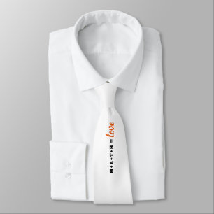 Math Equals Love Nerdy Neck Tie