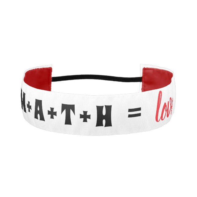 Math Equals Love Non‑Slip Headband (Front)