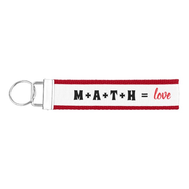 Math Equals Love Wrist Keychain (Keys on Left)