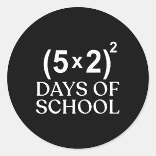 Math Equation 100th Day Of School Teacher Kids 100 Classic Round Sticker