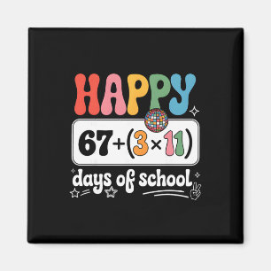Math Equation 100th Day Teacher Groovy 100 Days Of Magnet