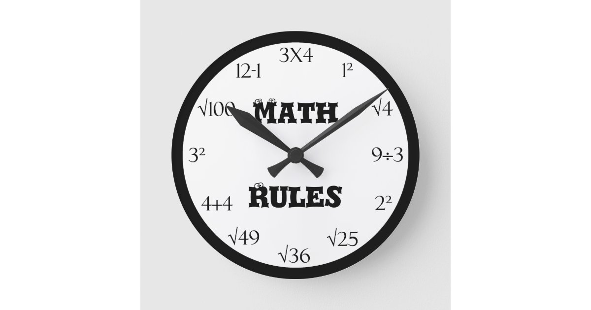 Math Equation Classroom Clock | Zazzle