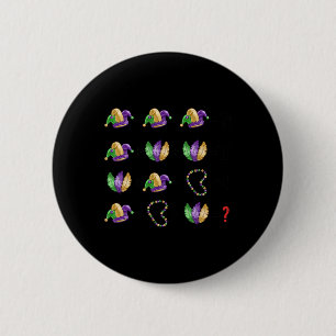 Math Equation Mardi Gras Beads Masks Teacher Stude Button