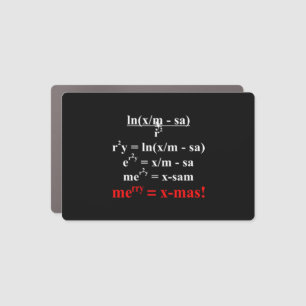 Math Equation Merry Christmas Car Magnet