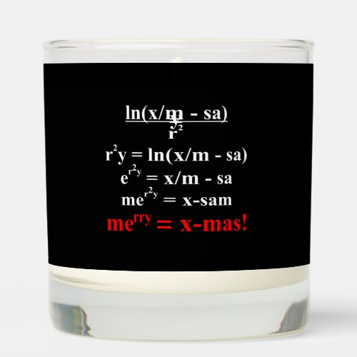 Math Equation Merry Christmas Scented Candle