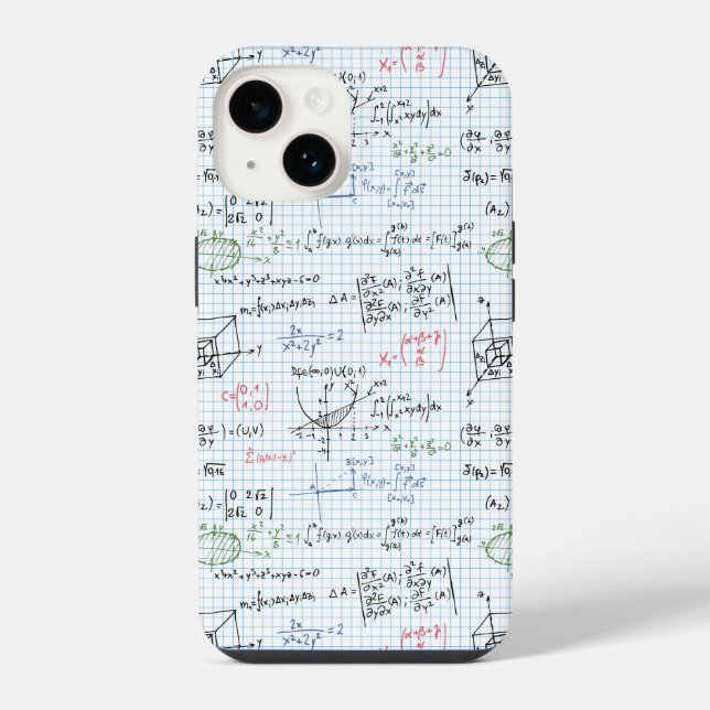 Math Equation Pattern Iphone Case (Back)