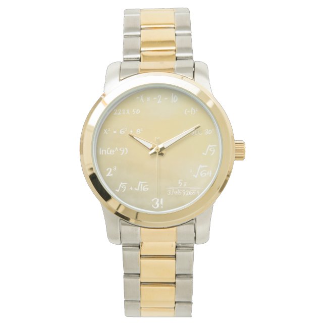 Math Equation Watch For Mathematics Geeks - Gold (Front)