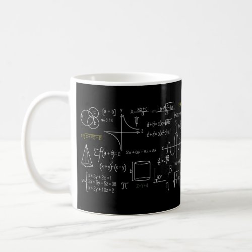 Math Equation with White Text on Black Background Coffee Mug