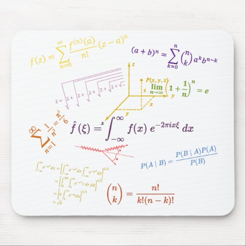 math equations and formulas mouse pad