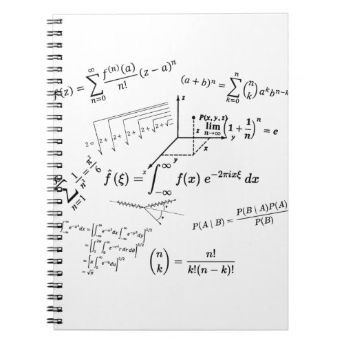 math equations and formulas notebook