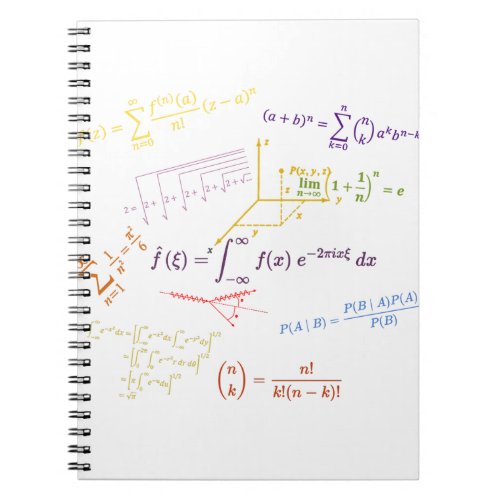 math equations and formulas notebook
