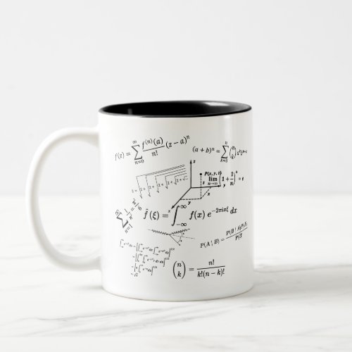 math equations and formulas Two_Tone coffee mug
