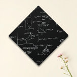 Math Equations and Graphs Graduation Tassel Topper<br><div class="desc">Beautiful and elegant graduation cap with a pattern of mathematic equations and graphics. Illustrated and designed by Patricia Alvarez.</div>