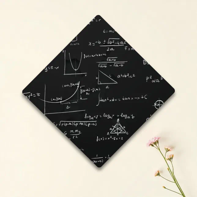 Math Equations and Graphs Graduation Tassel Topper | Zazzle
