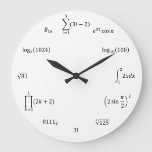 Black Aobiny Clock Static Mathematical Equations Institute of Technology Digital Clock 