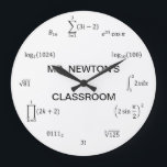 Math Equations and Notations Large Clock<br><div class="desc">Our math equation wall clock is the perfect addition to any room! Add a name for a personal touch. Great teacher,  student,  engineer,  and math lover gift idea!</div>