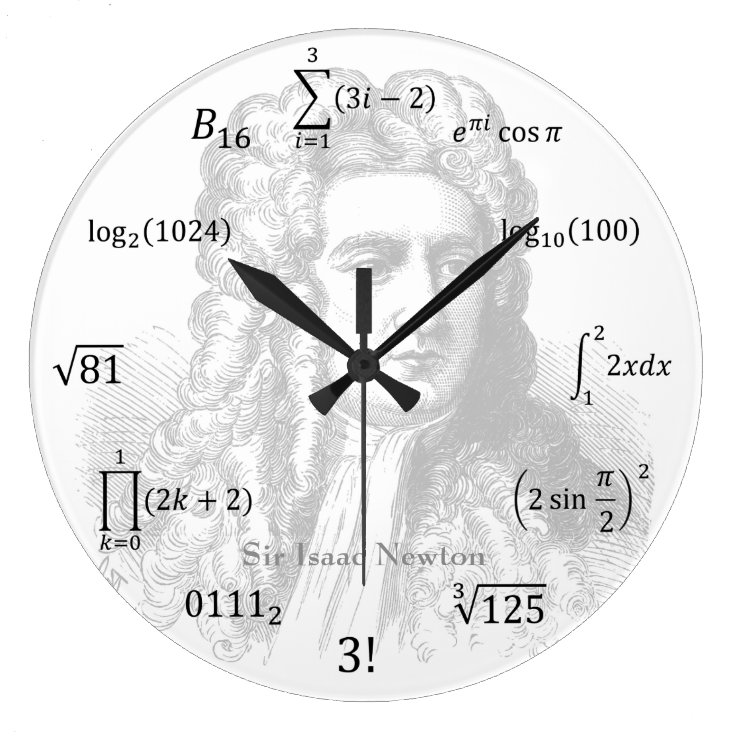 Math Equations And Notations Large Clock Zazzle