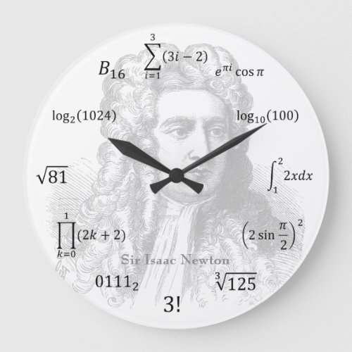 Math Equations and Notations Large Clock