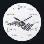 Math Equations and Notations Large Clock<br><div class="desc">Our math equation wall clock is the perfect addition to any room! Add a name for a personal touch. Great teacher,  student,  engineer,  and math lover gift idea!</div>