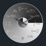 Math Equations and Notations Large Clock<br><div class="desc">Our math equation wall clock is the perfect addition to any room! Add a name for a personal touch. Great teacher,  student,  engineer,  and math lover gift idea!</div>