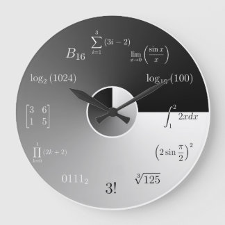 Math Equations and Notations Large Clock