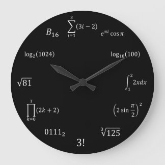 Math Equations and Notations Large Clock