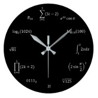 Math Equations and Notations Large Clock