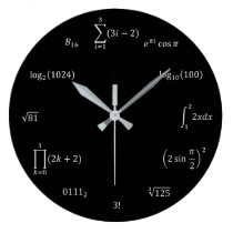 Math Equations and Notations Large Clock Math Equations and Notations Large Clock
