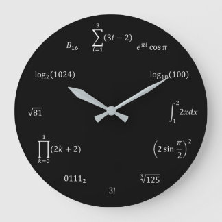 Math Equations and Notations Large Clock